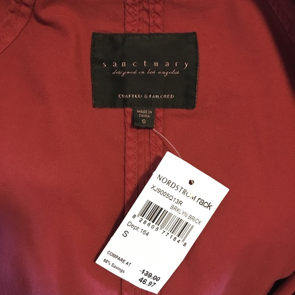 Sanctuary Burnt Red Moto Jacket - Picture 6 of 6